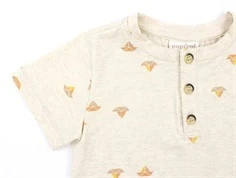 Popirol t-shirt Poaki light beige melange både